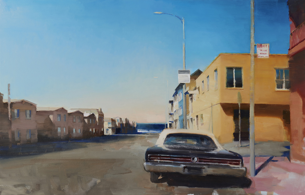 "Into the Sunset," 2019. oil on canvas, 32 x 50 inches.